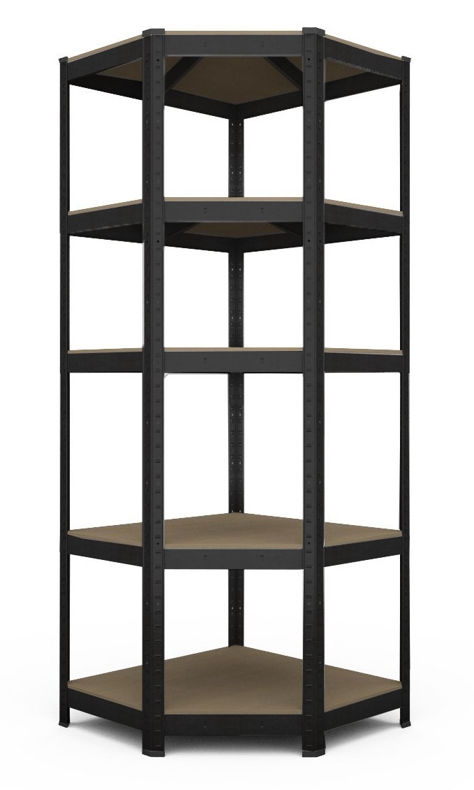 Rohovy regal cerny 5 polic_1